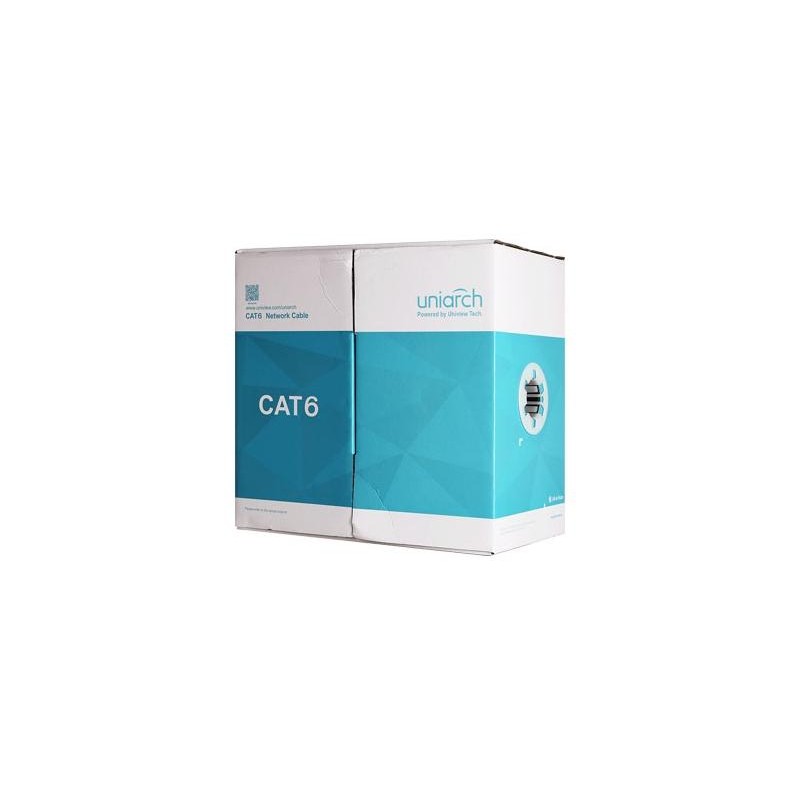 Cavo ethernet CAT6 UTP PVC 8 fili 24AWG, Rame, 305metri