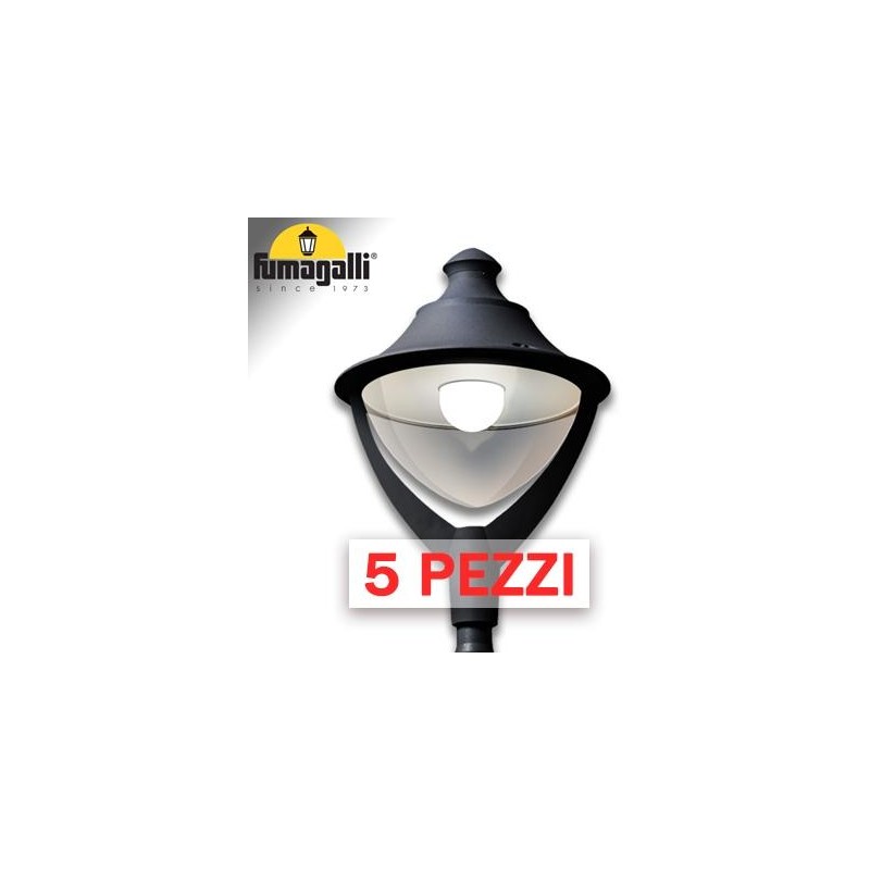 5x BEPPE 400 NERO TRASP POWER LED E27 30W CCT SET