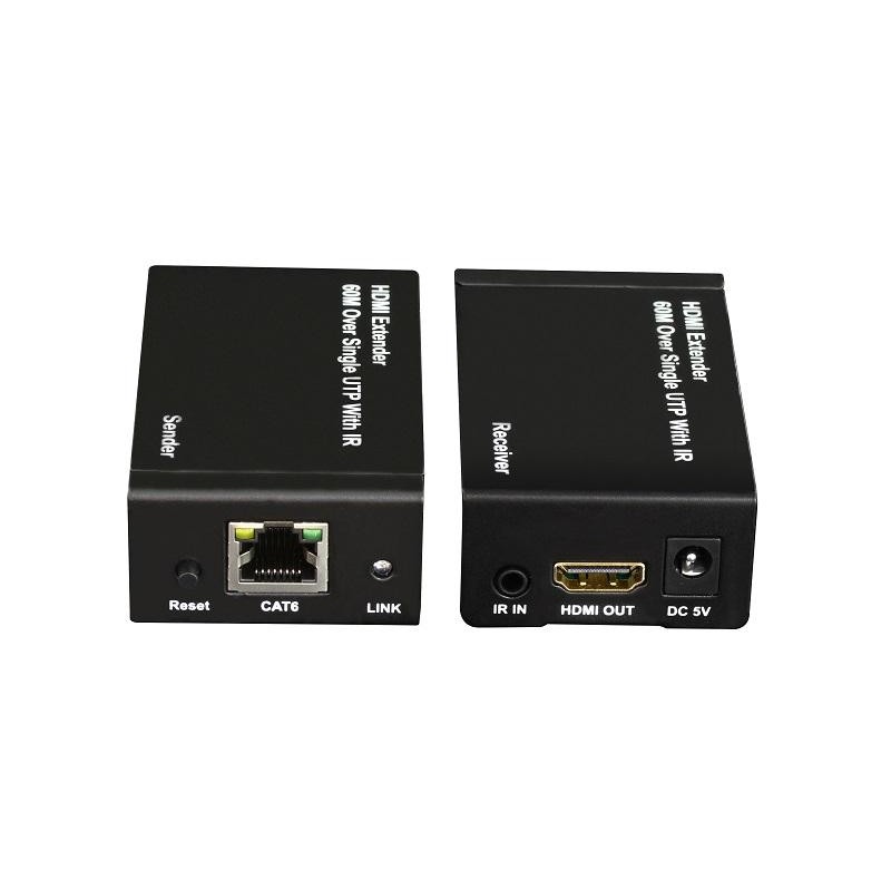 Kit TX-RX Extender HDMI, 60MT UTP, 1080p@60Hz, POE