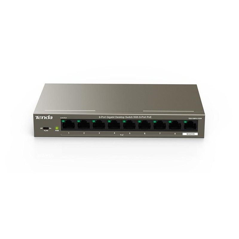 Tenda Switch 9 porte 1Gbps TEG1109P-8-102W 8 porte PoE 102W