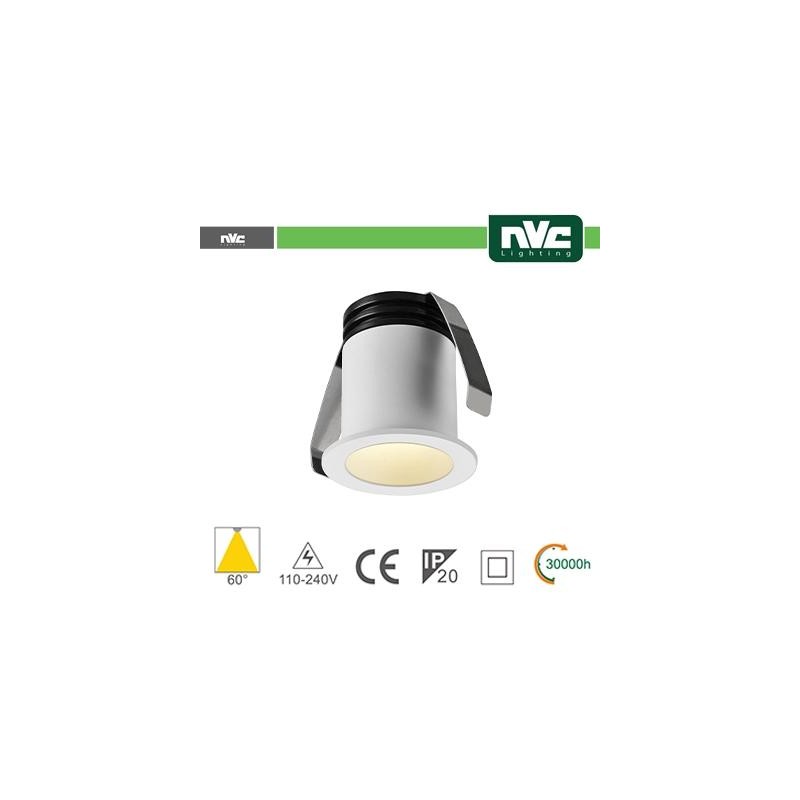 Punto Luce LED 2W 4000K 60° IP20 FORO:35mm