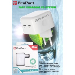 Caricabatteria 36 Watt 2 Prese USB-C Modello E685-36W