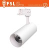 FSL Proiettore a Binario Trifase BIANCO - 3white 3000-4000-6500k, 30w, 3500lm