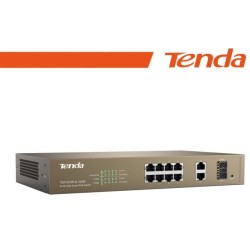 Tenda Switch PoE Desktop Smart 8 Porte 10/100Mb+2Gb+2SFP - TEF1210P-8-150W