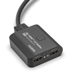 Splitter HDMI 1x2, 18G HDCP2.3, 4K@60Hz, Downscaler On-Off