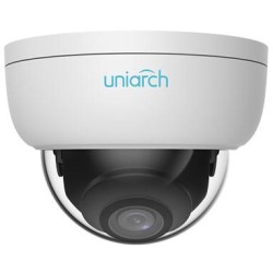 3MP Uniarch Minidome IPCamera, Ottica 4.0mm Ultra265, Ik10