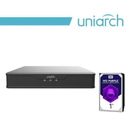 NVR Uniarch 16 Canali 8 Megapixel,16 Porte PoE,1 HardDisk 1T