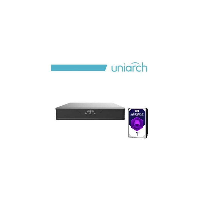 NVR Uniarch 16 Canali 8 Megapixel,16 Porte PoE,1 HardDisk 1T